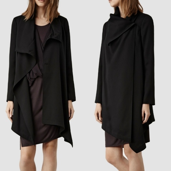 All Saints Jackets & Blazers - All Saints drape asymmetrical coat 8